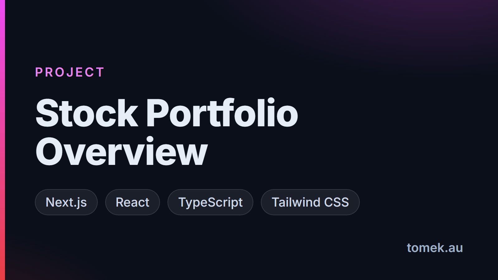 Stock Portfolio Overview